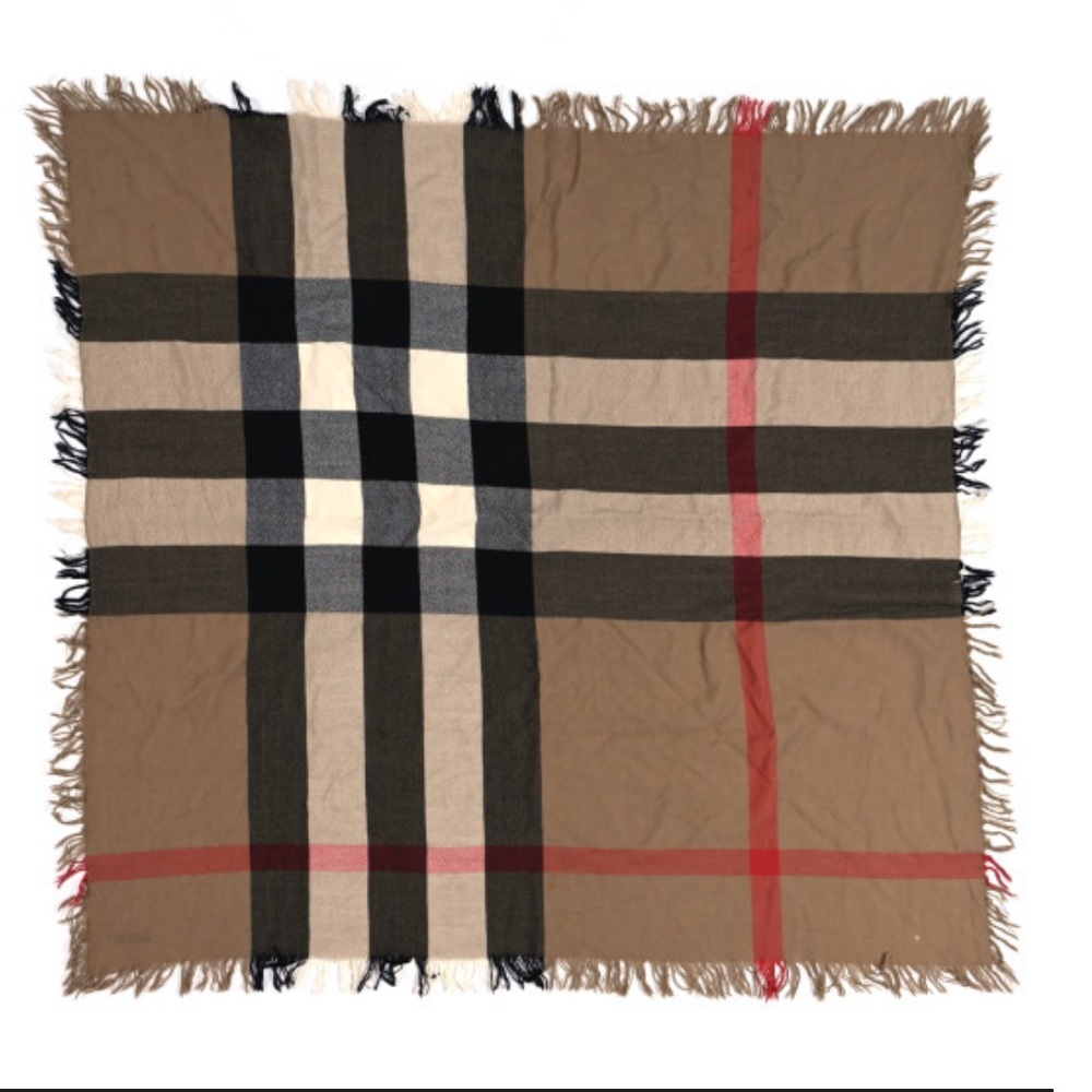 BURBERRY
Merino Wool House Check Square Scarf